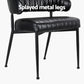 Gemma Set of 2 Dining Chairs Leather Hollow Armchair - Black