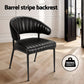 Gemma Set of 4 Dining Chairs Leather Hollow Armchair - Black