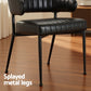 Gemma Set of 4 Dining Chairs Leather Hollow Armchair - Black