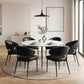 Gemma Set of 6 Dining Chairs Leather Hollow Armchair - Black