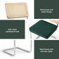 Agnes Set of 2 Dining Chairs Velvet Rattan Cantilever - Green