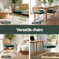 Agnes Set of 4 Dining Chairs Velvet Rattan Cantilever - Green