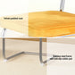 Agnes Set of 4 Dining Chairs Velvet Rattan Cantilever - Yellow