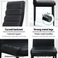 Briley Set of 4 Dining Chairs Leather Channel Tufted - Black