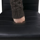 Briley Set of 4 Dining Chairs Leather Channel Tufted - Black