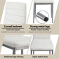Briley Set of 4 Dining Chairs Leather Channel Tufted - White