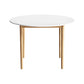 108cm Dining Table Round Diameter Demi - White