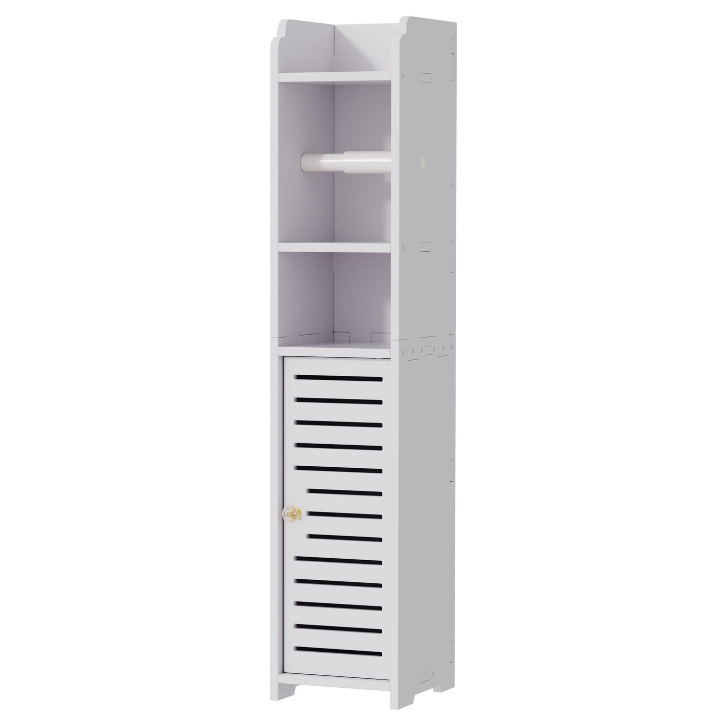 Set of 2 Bathroom Cabinet Toilet Roll Holder 76cm