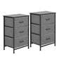 Artiss Set of 2 Chest of 3 Drawers Storage Dresser Tallboy Grey