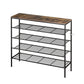 Artiss Shoe Rack 5-tier 25 Pairs Walnut Bob