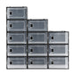 Artiss Shoe Storage Box DIY Set of 12 Stackable Black