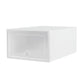 Set of 12 Shoe Box Storage Case Stackable Plastic Shoe Cabinet Cube - White