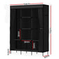 Large Portable Clothes Closet Wardrobe with Shelf Black
