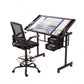 Artiss Drawing Table with Ergonomic Office Chair Drafting Table