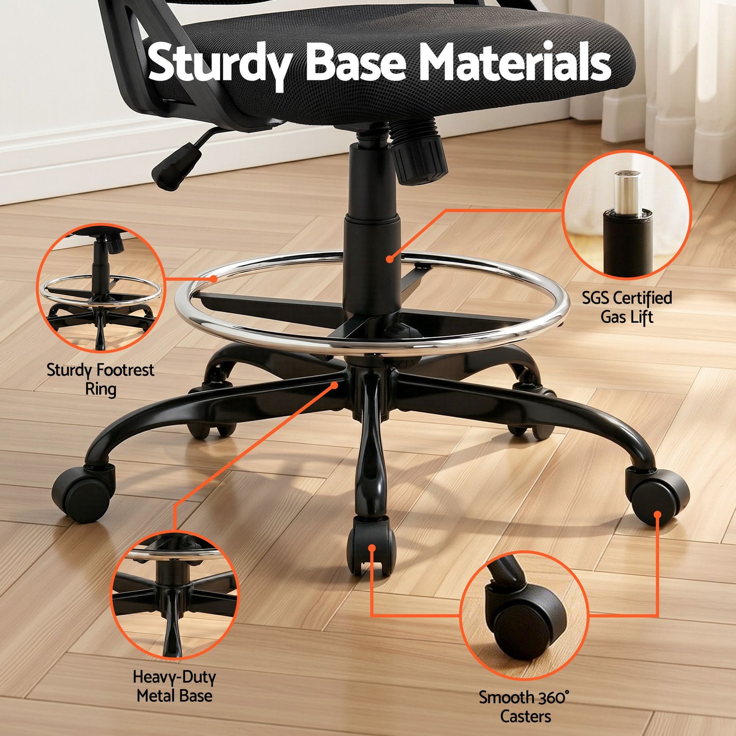 Artiss Drawing Table with Ergonomic Office Chair Drafting Table