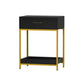 Calgary Wooden Bedside Tables Side Table Shelf Bedroom Furniture Nightstand - Black