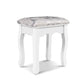 Dressing Table Stool Velvet - White