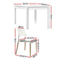 5-Piece Edmea White Wood Dining Table & Chair Set
