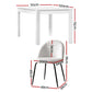 5-Piece Rocco White Dining Table & Chair Set Sherpa