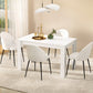 5-Piece Rocco White Dining Table & Chair Set Sherpa
