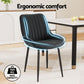 5-Piece Licia Black and White Dining Table & Chair Set Foldable Kitchen Furniture with 2 Drawers