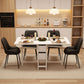 5-Piece Licia Black and White Dining Table & Chair Set Foldable Kitchen Furniture with 2 Drawers