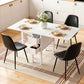 5-Piece Fulva Black and White Dining Table & Chair Set Foldable with 2 Drawers