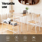 5-Piece Celso Natural and White Dining Table & Chair Set Bench Kitchen Furniture
