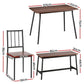 5-Piece Nando Dining Table & Chair Set Bench Kitchen Furniture Rustic