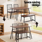 5-Piece Nando Dining Table & Chair Set Bench Kitchen Furniture Rustic