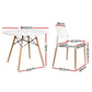 5-Piece Guido White Dining Table & Chair Set Round