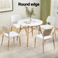 5-Piece Guido White Dining Table & Chair Set Round
