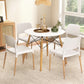 5-Piece Guido White Dining Table & Chair Set Round