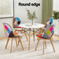 5-Piece Sivia White Dining Table & Chair Set DSW