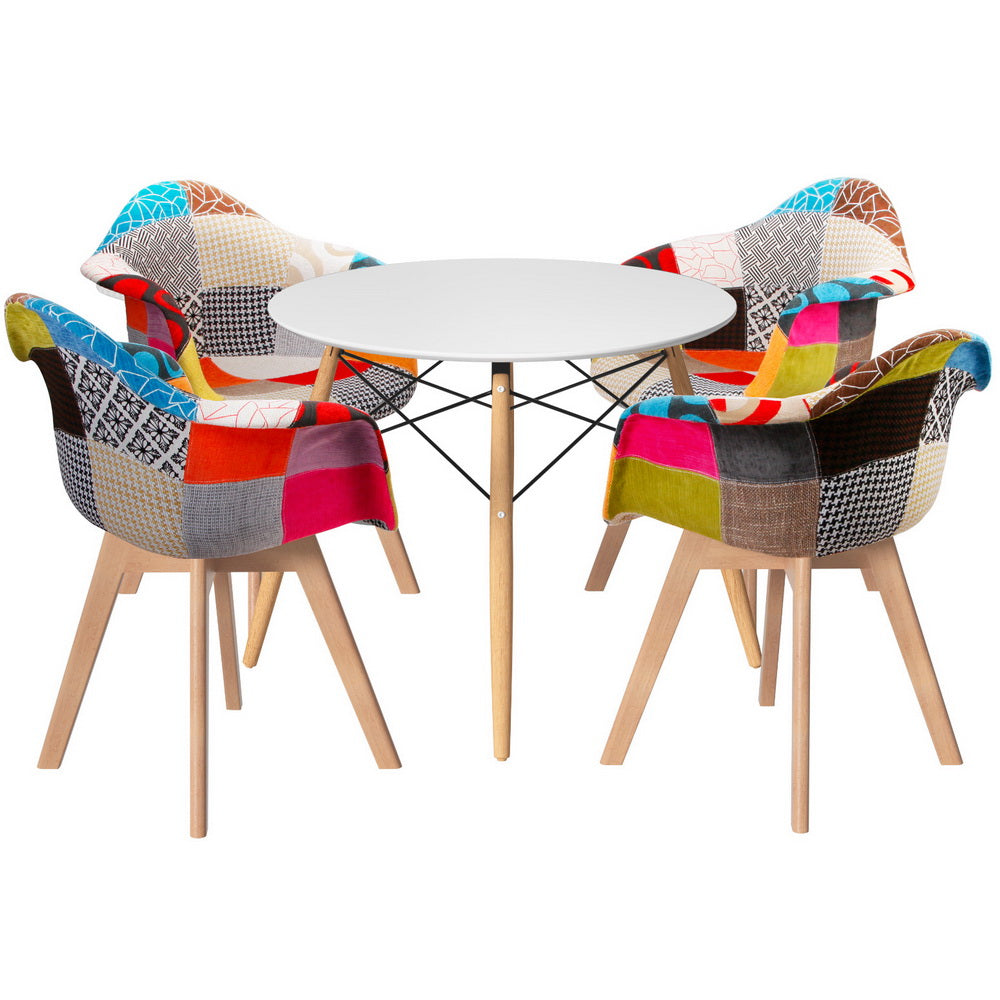5-Piece Devin Dining Table & Chair Set DSW - White