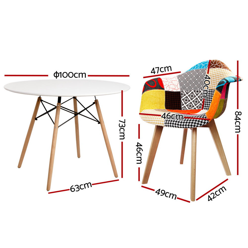 5-Piece Devin Dining Table & Chair Set DSW - White