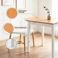 5-Piece Tosca White Dining Table & Chair Set 75-110cm Drop-Leaf Table