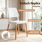 5-Piece Tosca White Dining Table & Chair Set 75-110cm Drop-Leaf Table