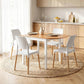 5-Piece Tosca White Dining Table & Chair Set 75-110cm Drop-Leaf Table
