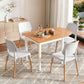 5-Piece Tosca White Dining Table & Chair Set 75-110cm Drop-Leaf Table