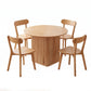 5-Piece Olivo Natural Dining Table & Chair Set Timber