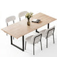 5-Piece Breno White Dining Table & Chair Set 200cm Extendable Table Sherpa