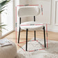 5-Piece Breno White Dining Table & Chair Set 200cm Extendable Table Sherpa