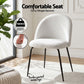 5-Piece Paride White Dining Table & Chair Set Marble Style