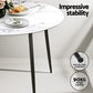 5-Piece Mirko Black Dining Table & Chair Set Marble
