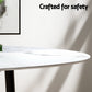 5-Piece Mirko White Dining Table & Chair Set Marble