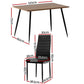 5-Piece Ombra Dining Table & Chair Set Rectangle Metal
