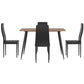 5-Piece Ombra Dining Table & Chair Set Rectangle Metal