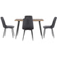 5-Piece Ombra Grey Dining Table & Chair Set Velvet