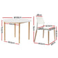 5-Piece Orfeo White Wood Dining Table & Chair Set